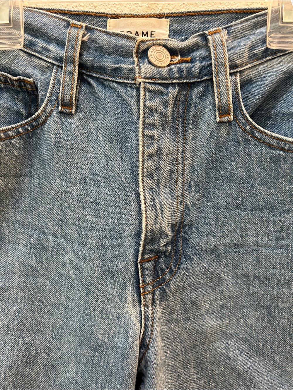 FRAME Le Jane Crop Raw Fray Jean Size 25 - Picture 5 of 16